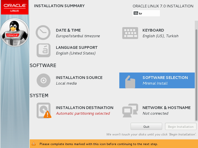 Installation Summary - Software - Software Selection