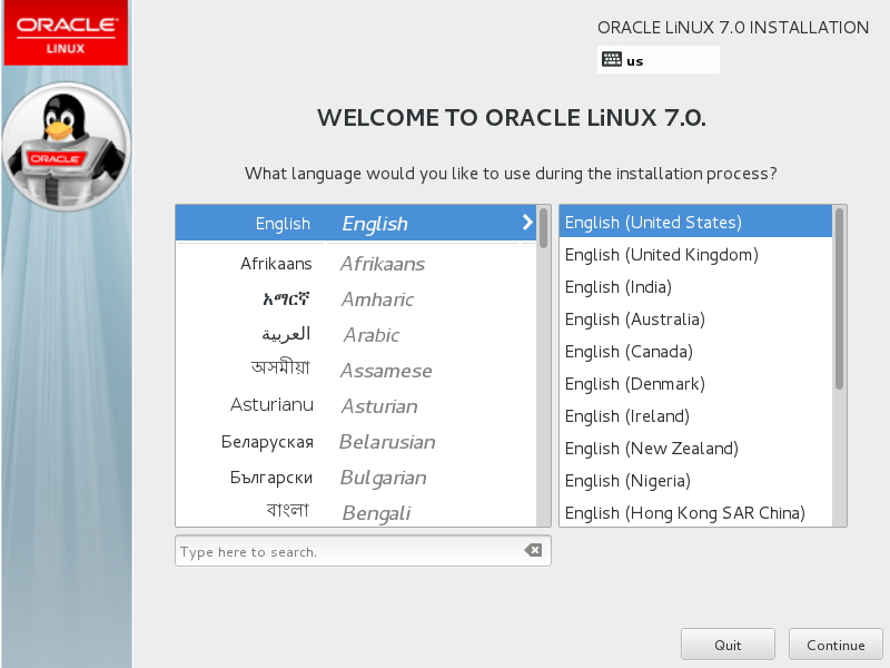 Welcome To Oracle Linux 7.0.
